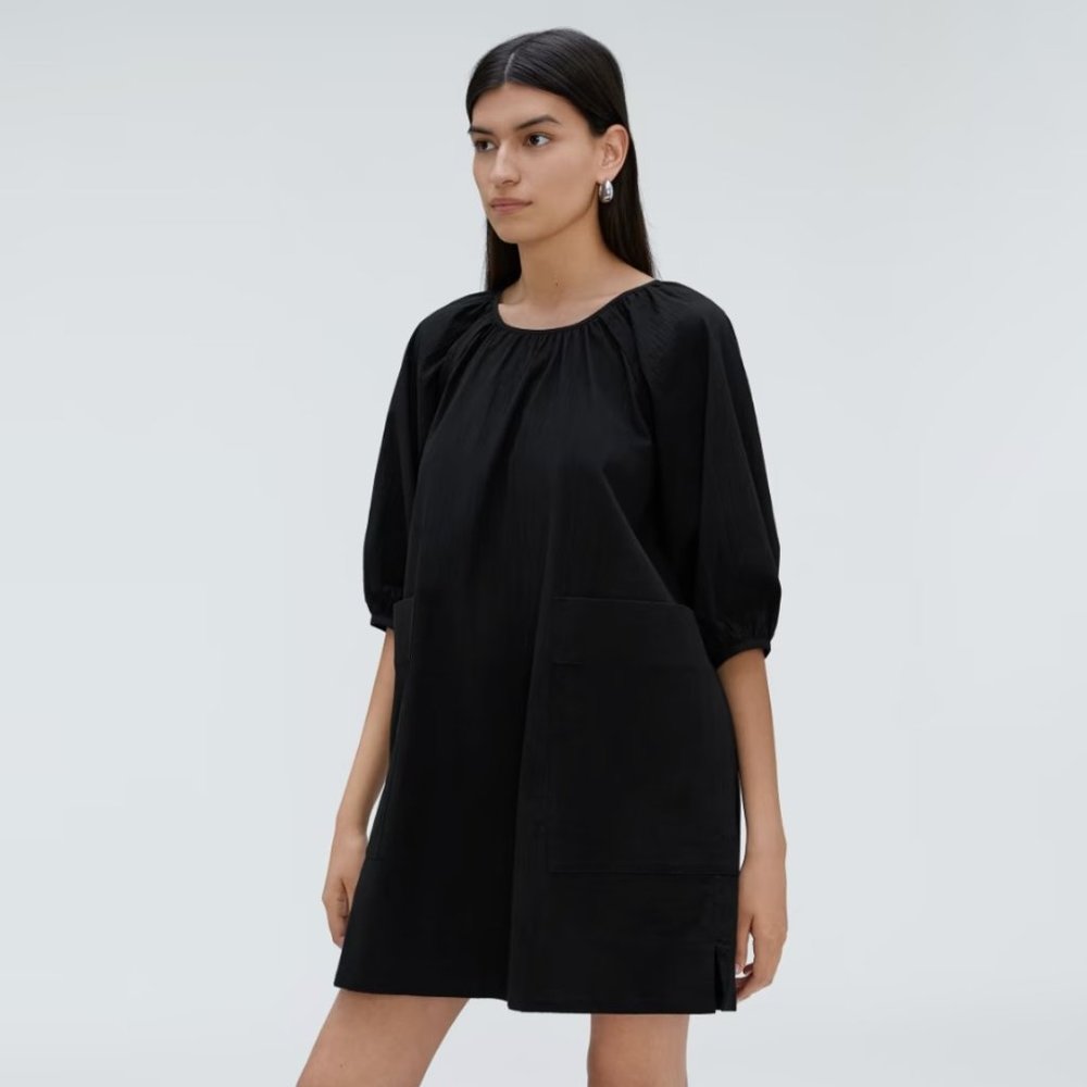 New Everlane Black "Seersucker Dress" Never Worn